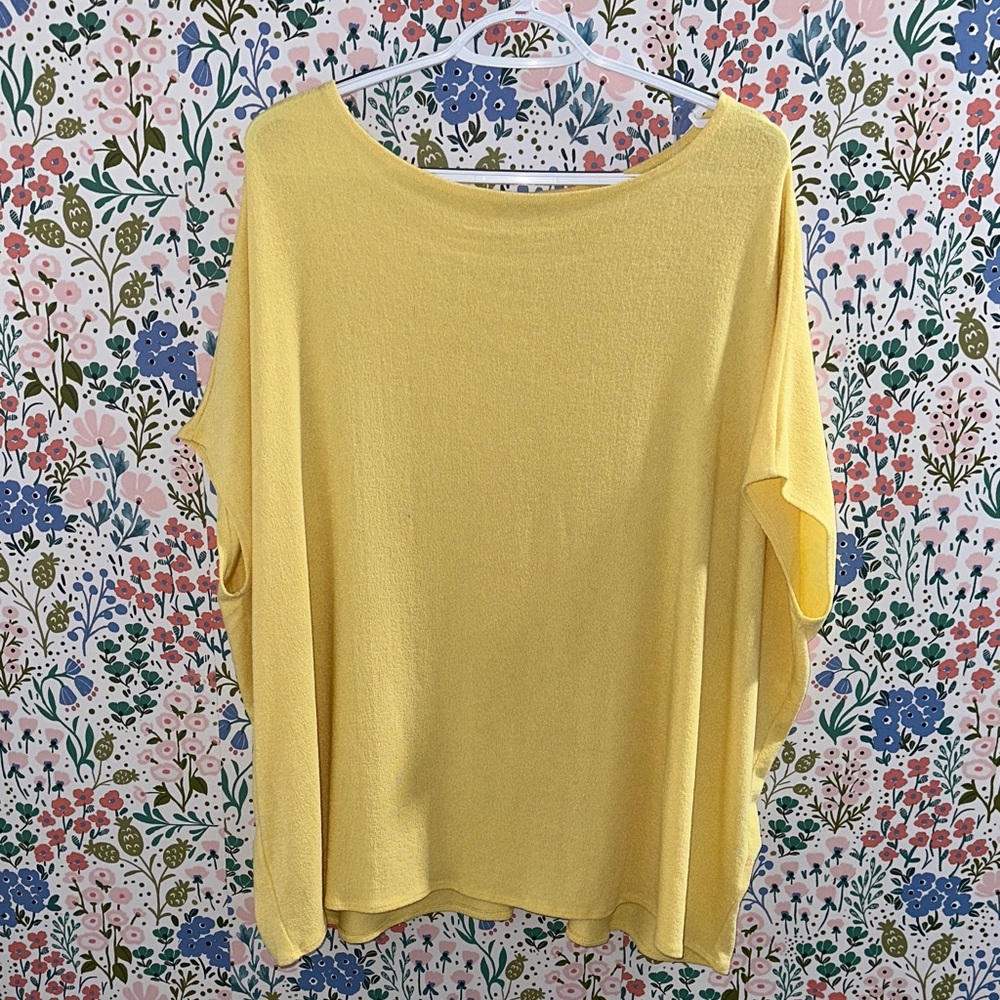 Yellow Short Sleeve Women's Top